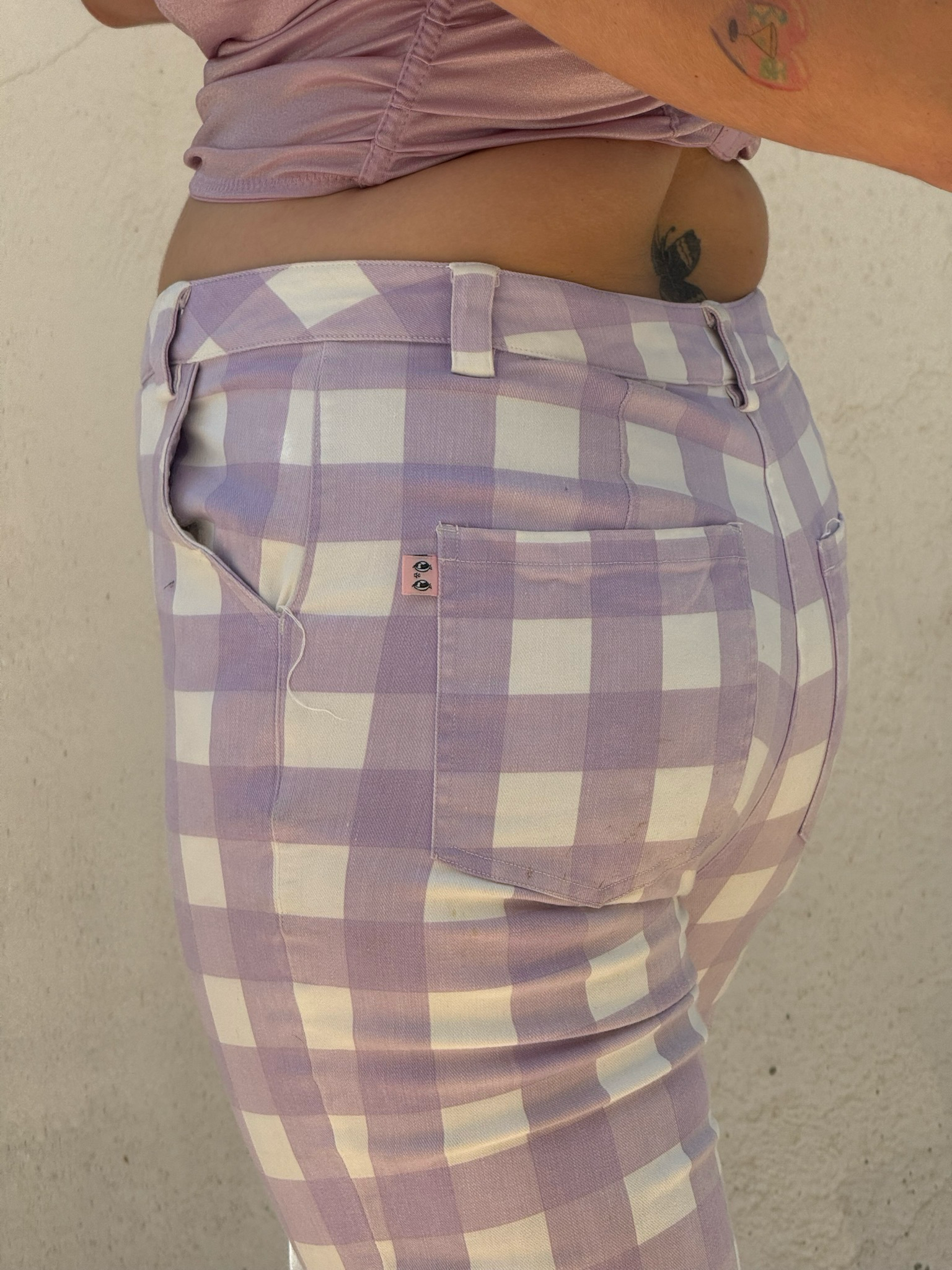 kawaii gingham capris