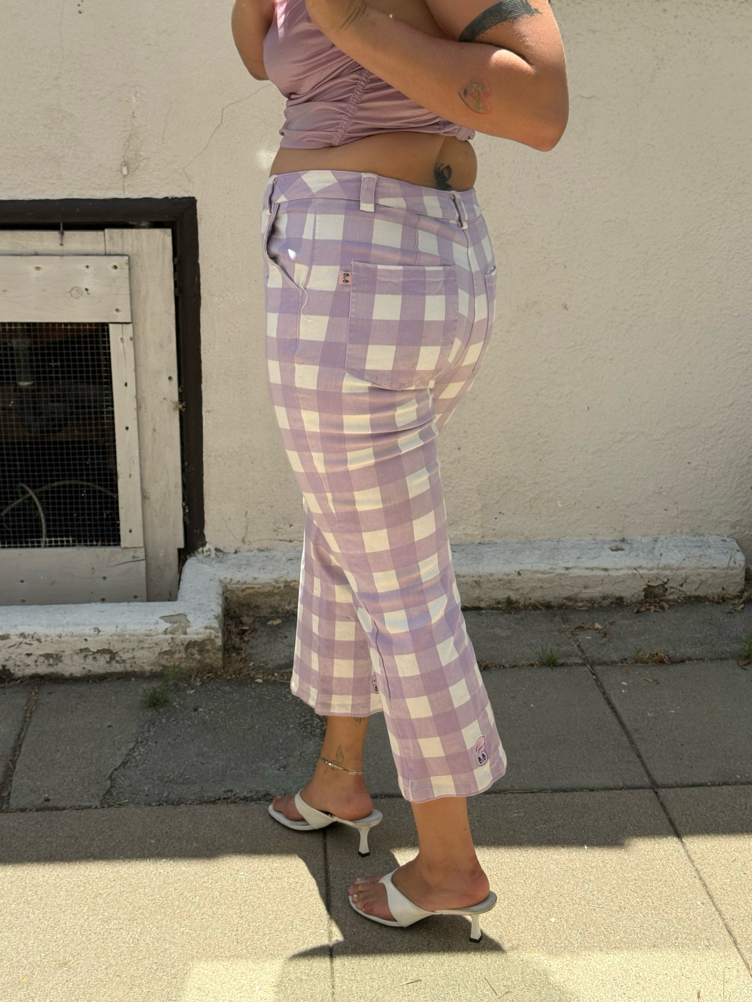 kawaii gingham capris