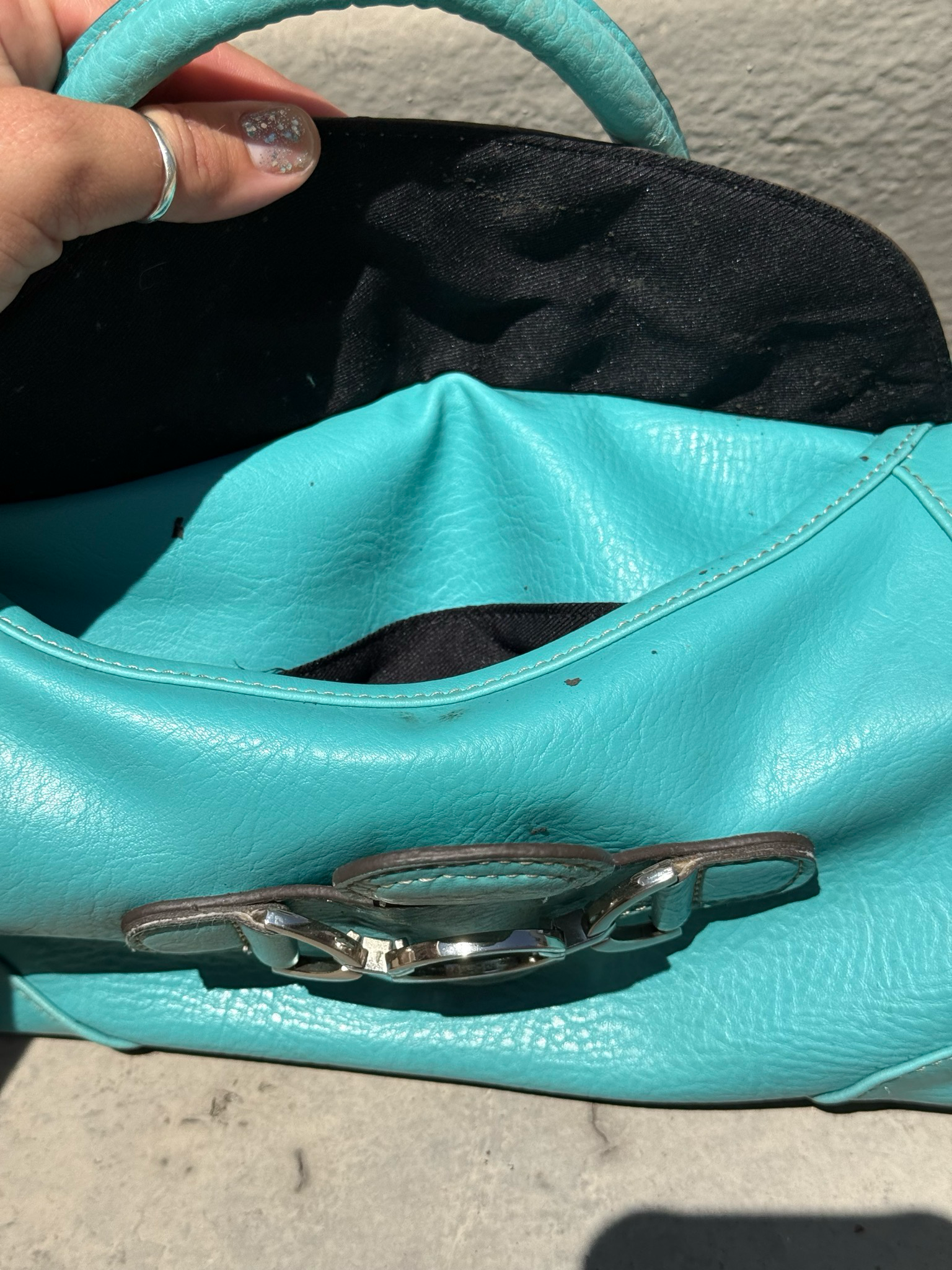 faux leather handbag