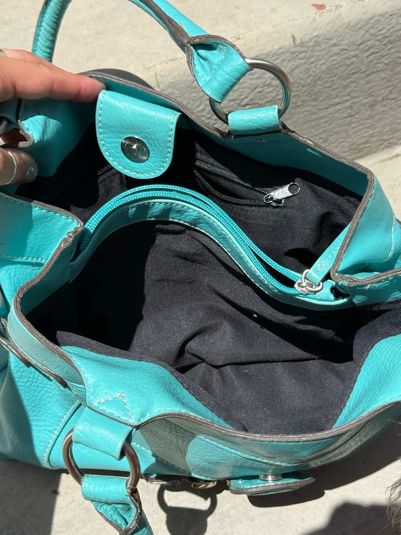 faux leather handbag