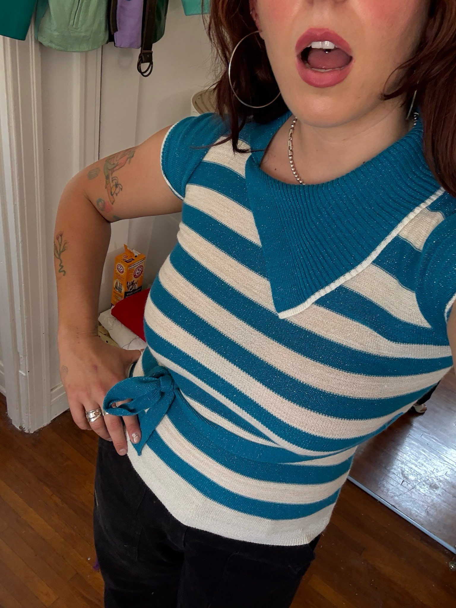 sparkly sweater blouse