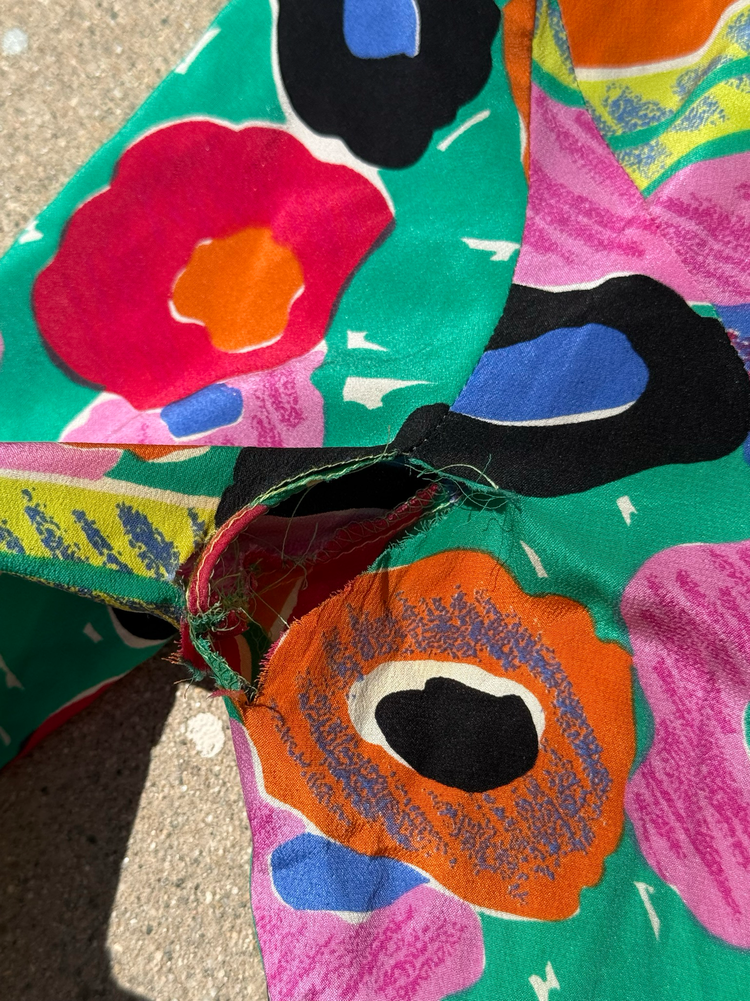 🎨 Louis Féraud vintage patchwork silk dress