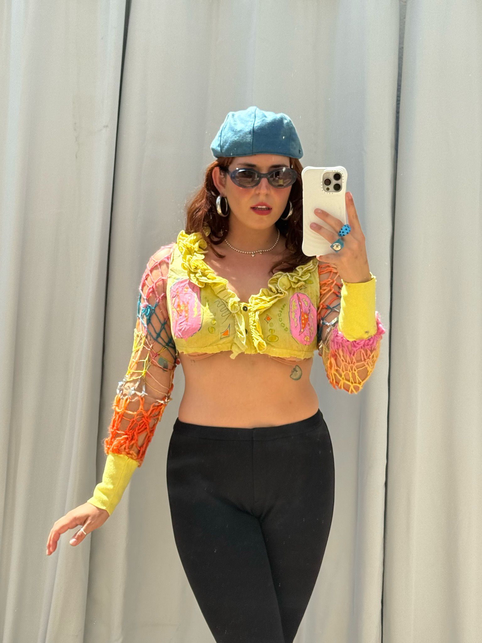 so squish upcycled knit blouse