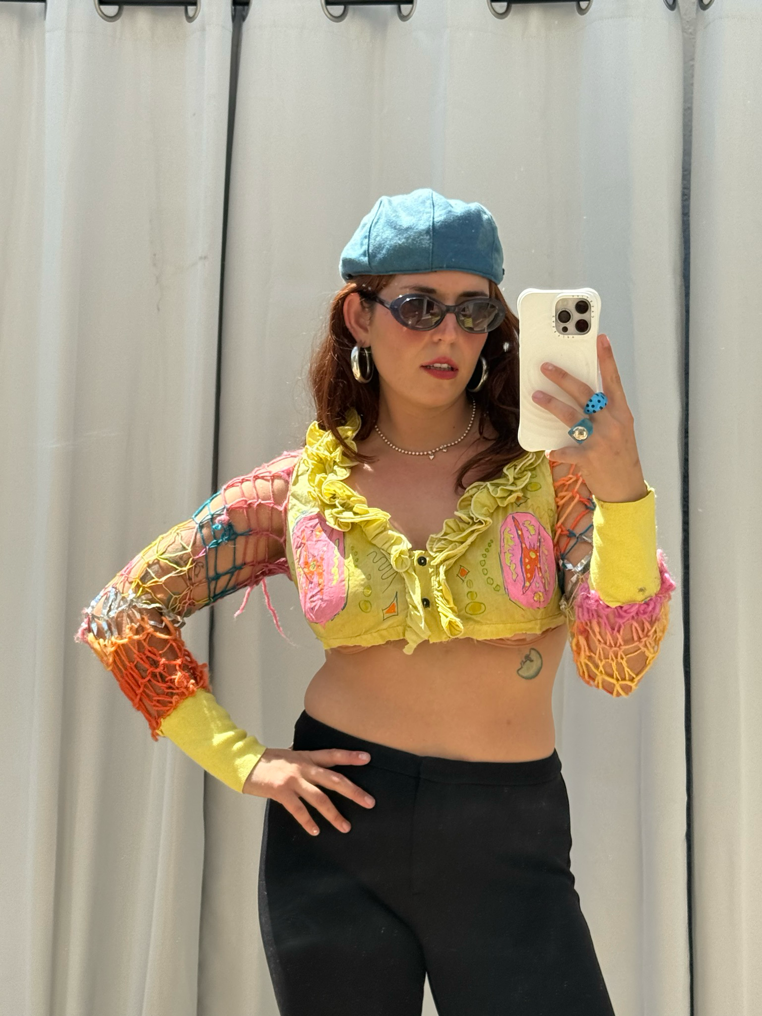 so squish upcycled knit blouse