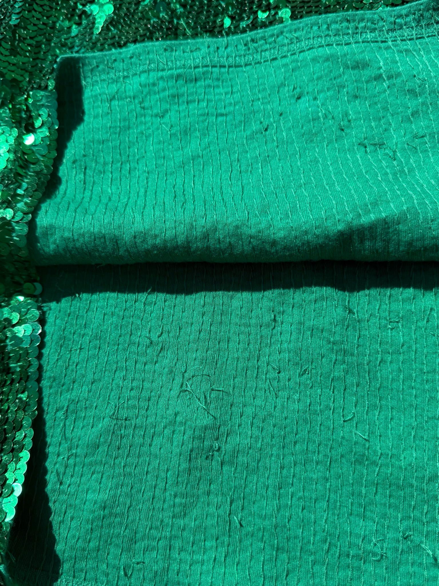 emerald green sequin tank
