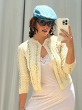 vintage embroidered knit cardigan ✿