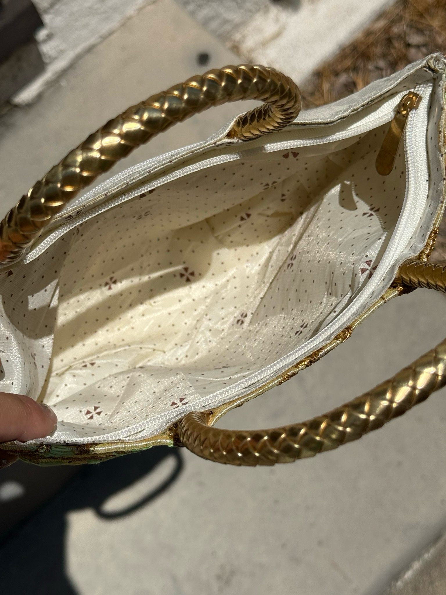 embroidered vintage mini handbag