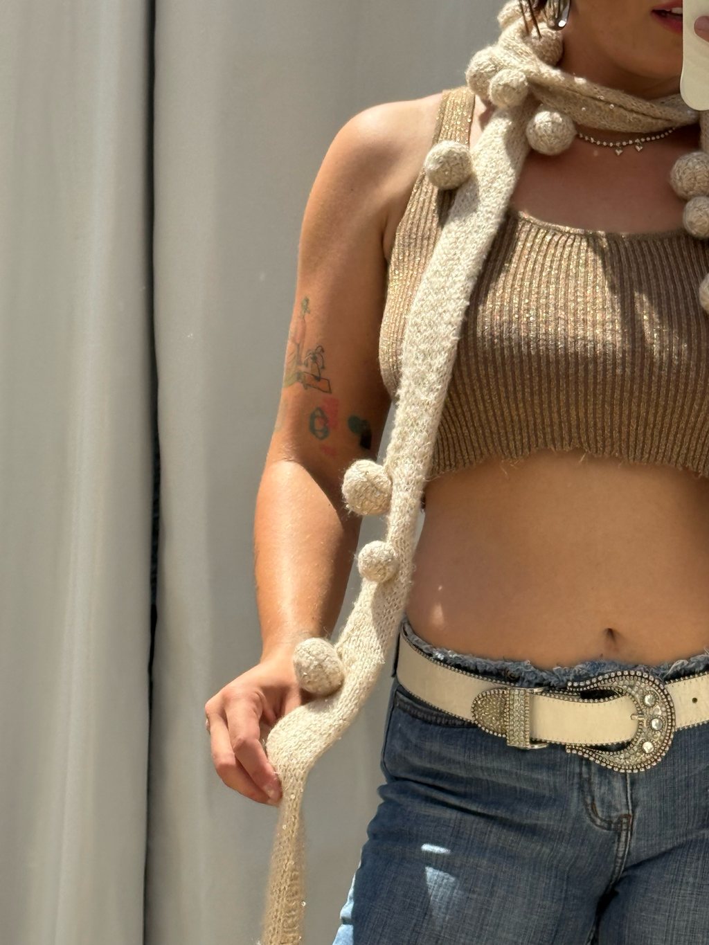 𓆩♡𓆪 knit pom pom scarf ✿