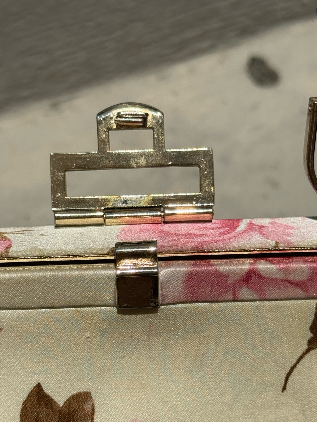 banana republic floral satin handbag