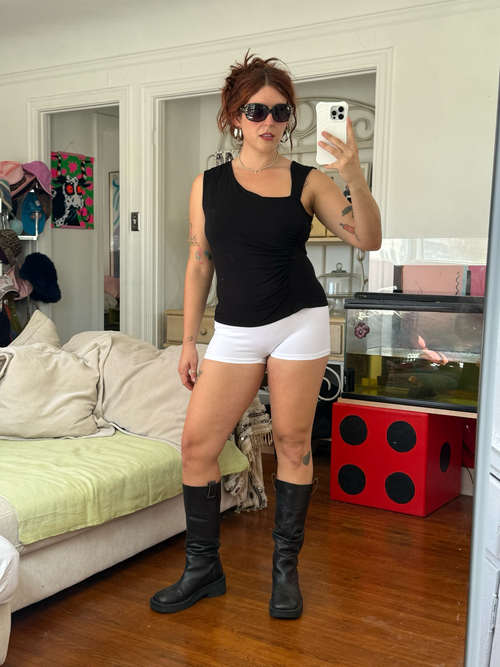 asymmetrical black tank