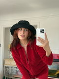 raw hem floppy hat
