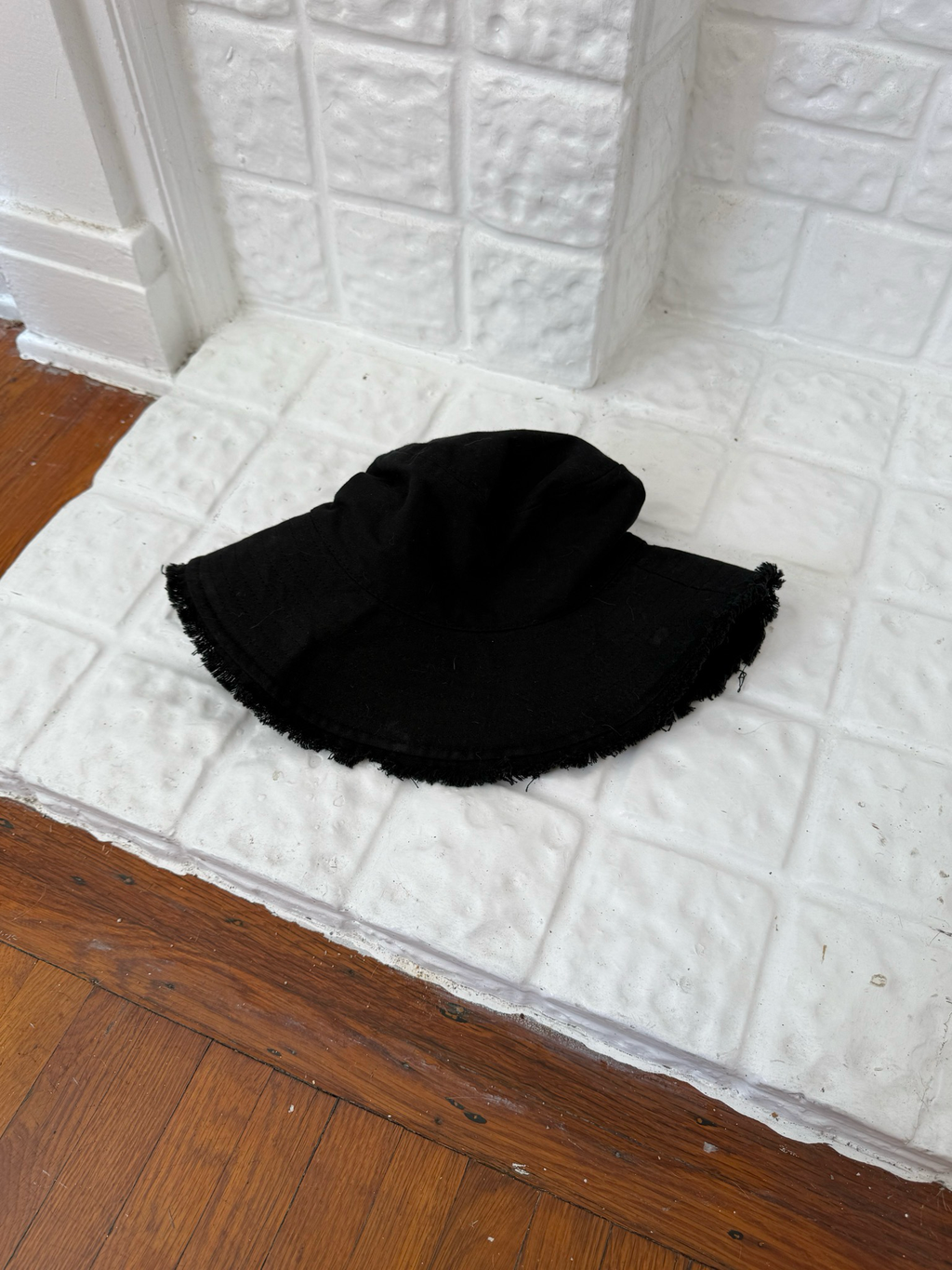 raw hem floppy hat