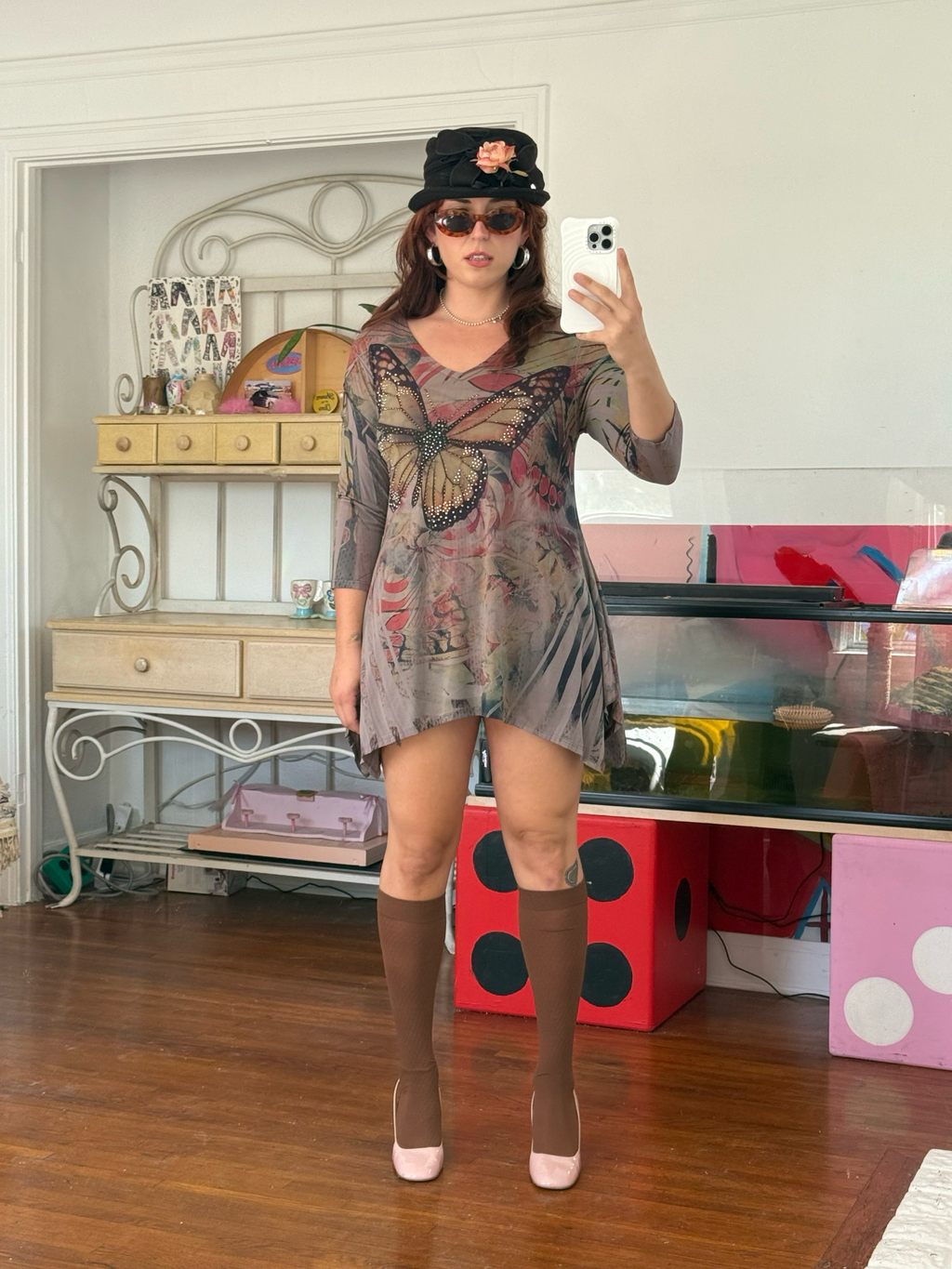 rhinestone butterfly top