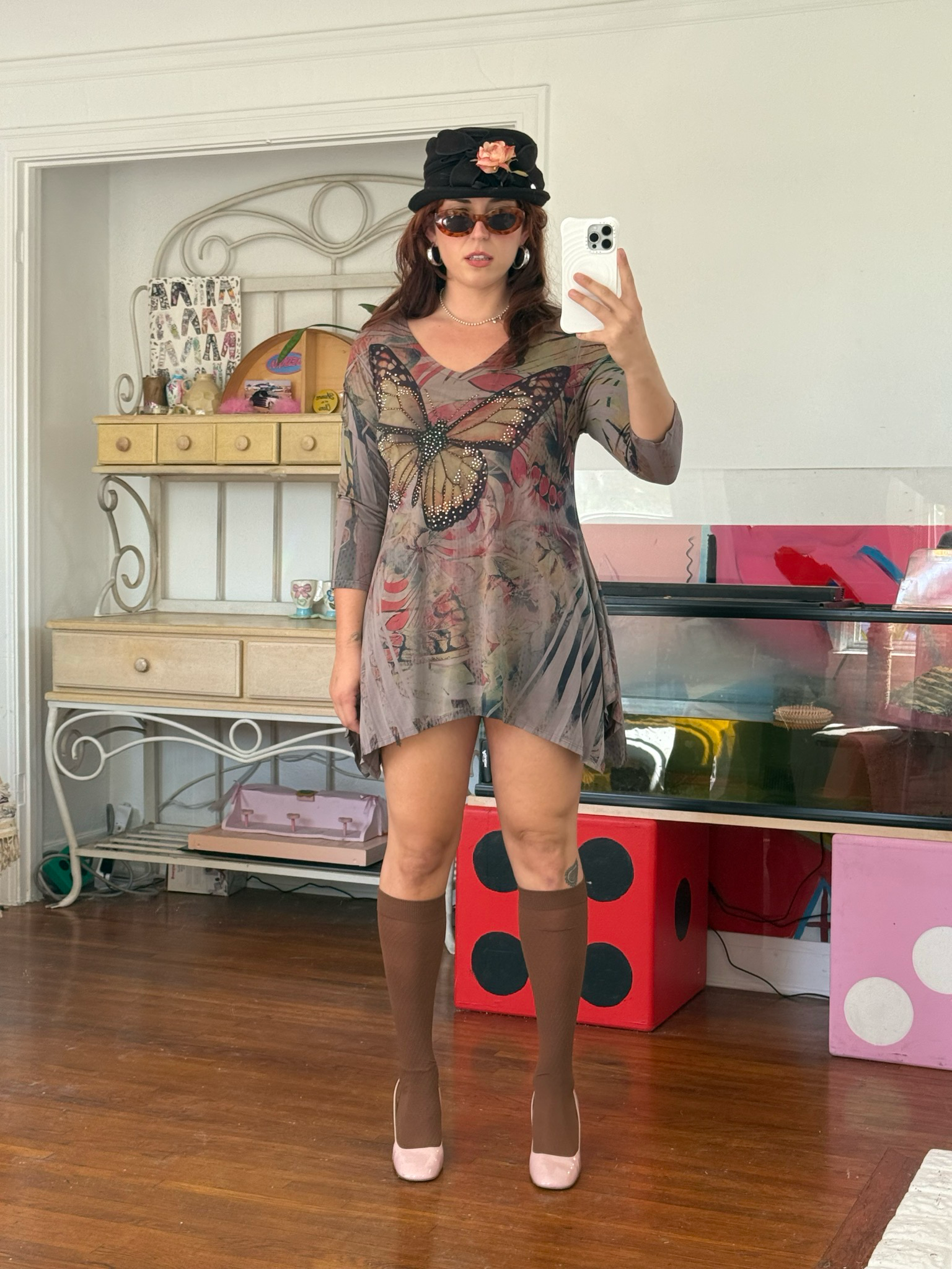 rhinestone butterfly top