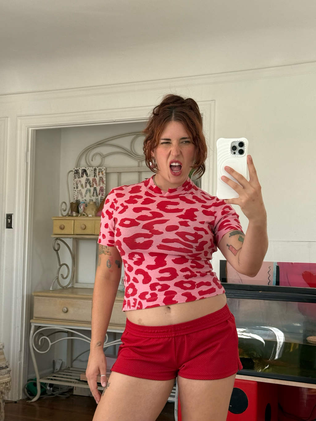 lazy oaf cheetah tee