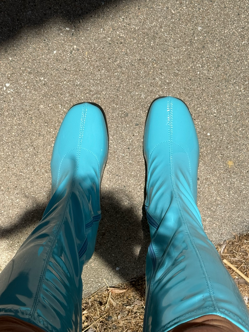 blue gogo boots