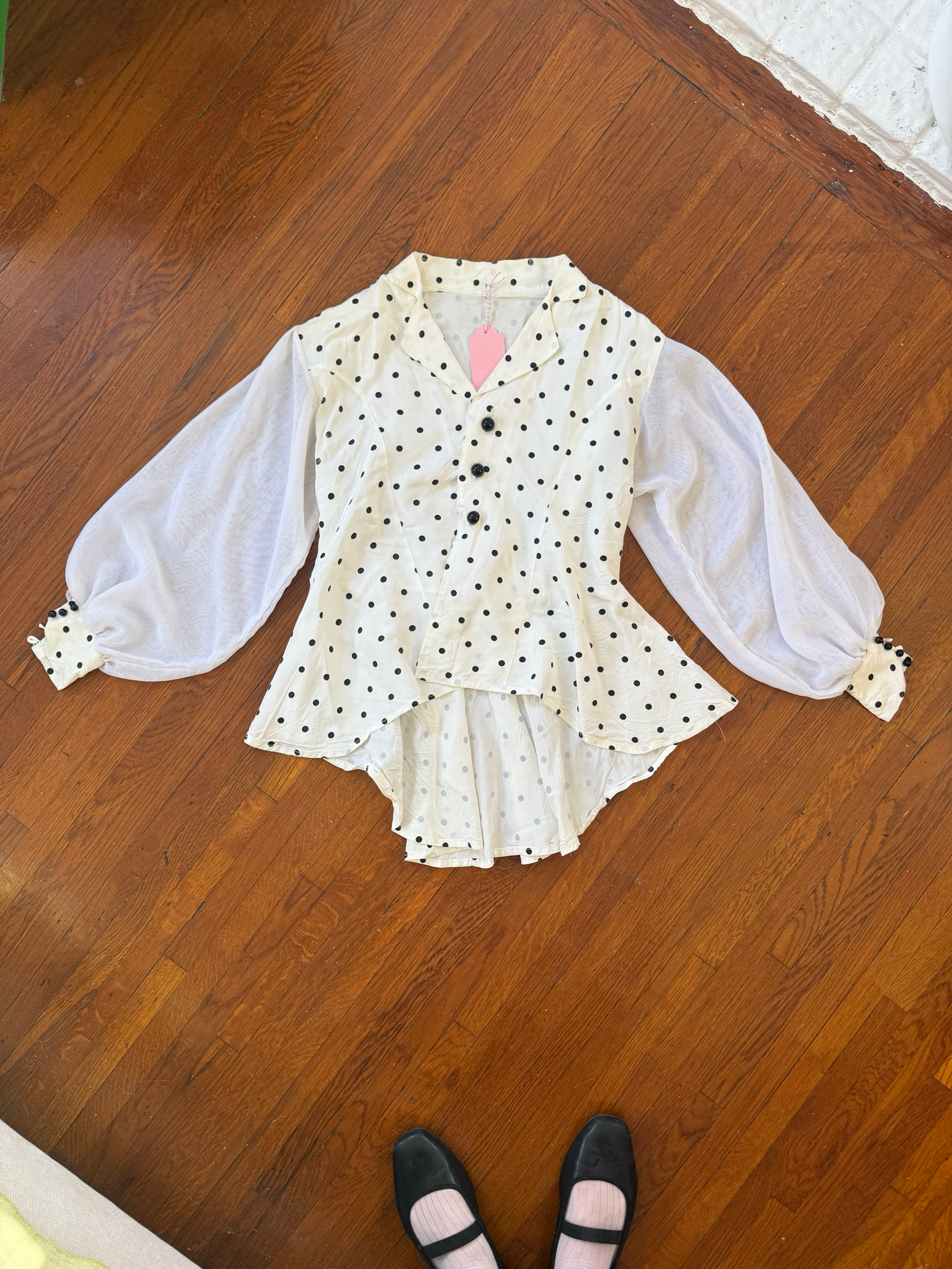 80’s polka dot blouse