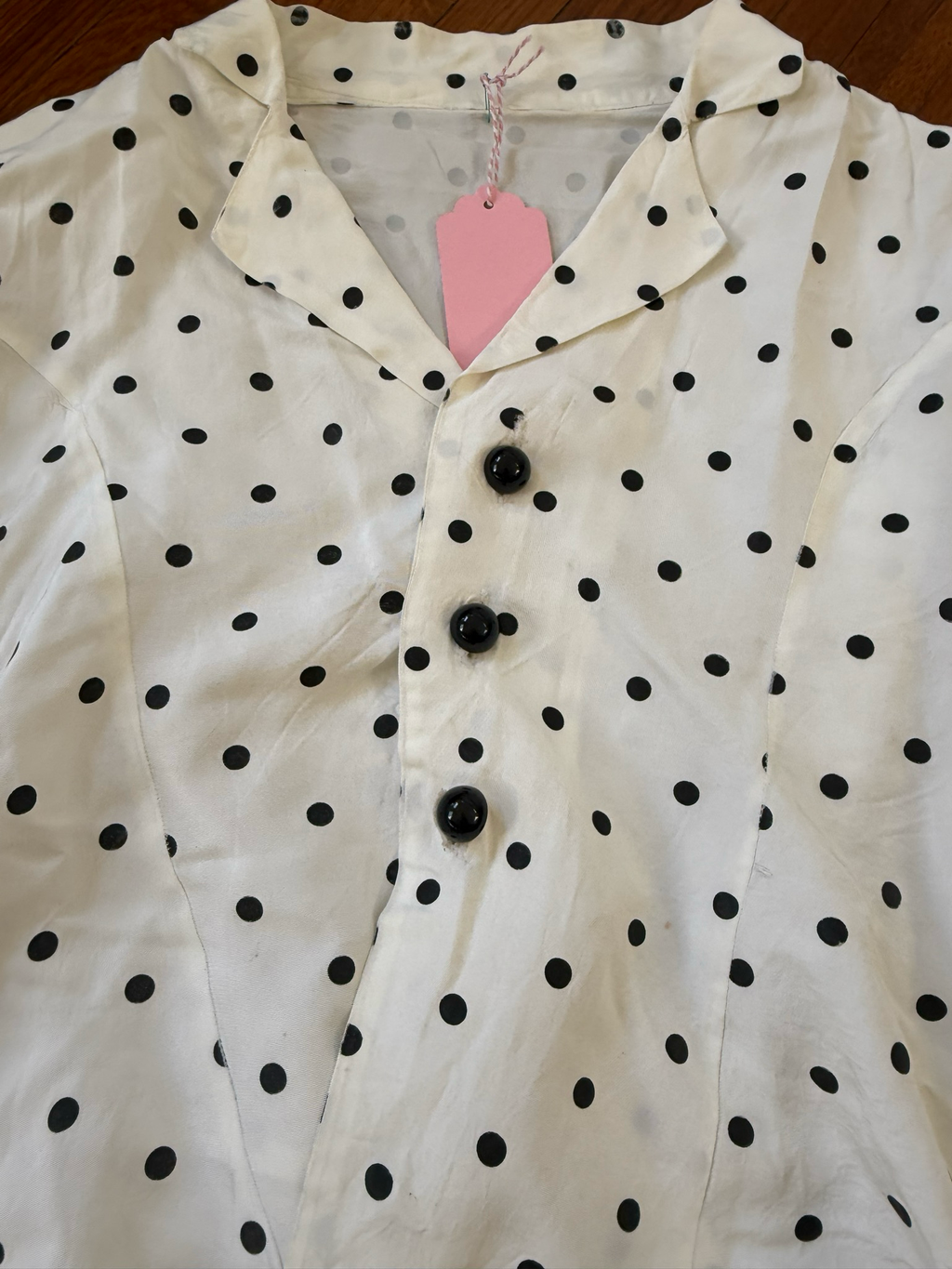 80’s polka dot blouse