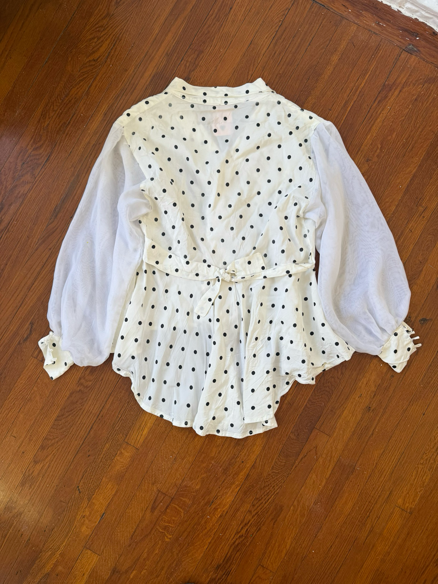 80’s polka dot blouse