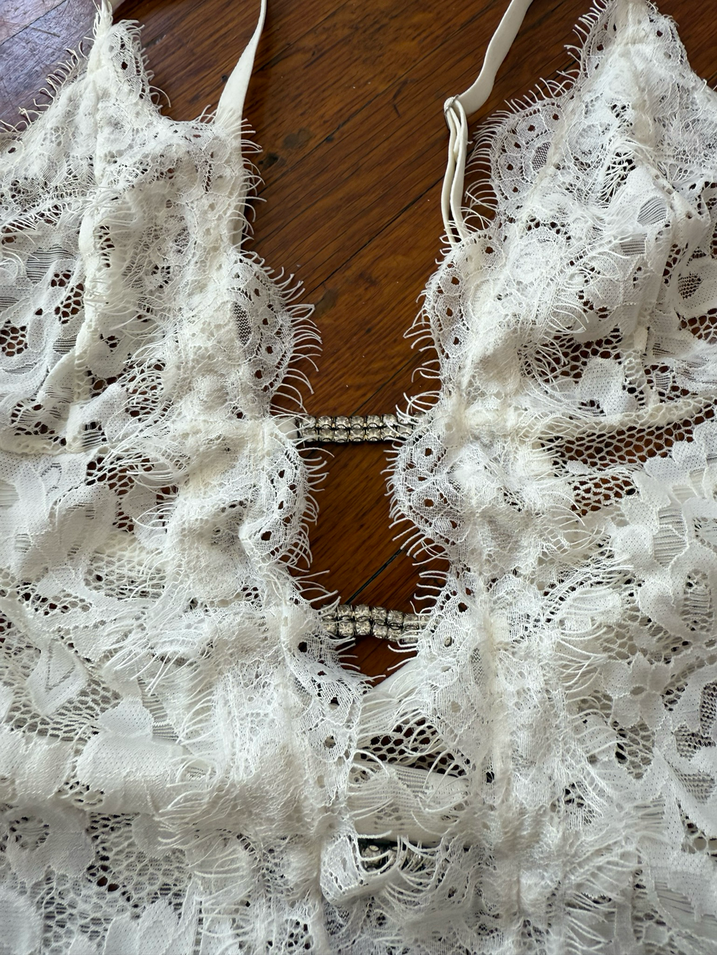 lace dress with rhinestones