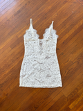 lace dress with rhinestones