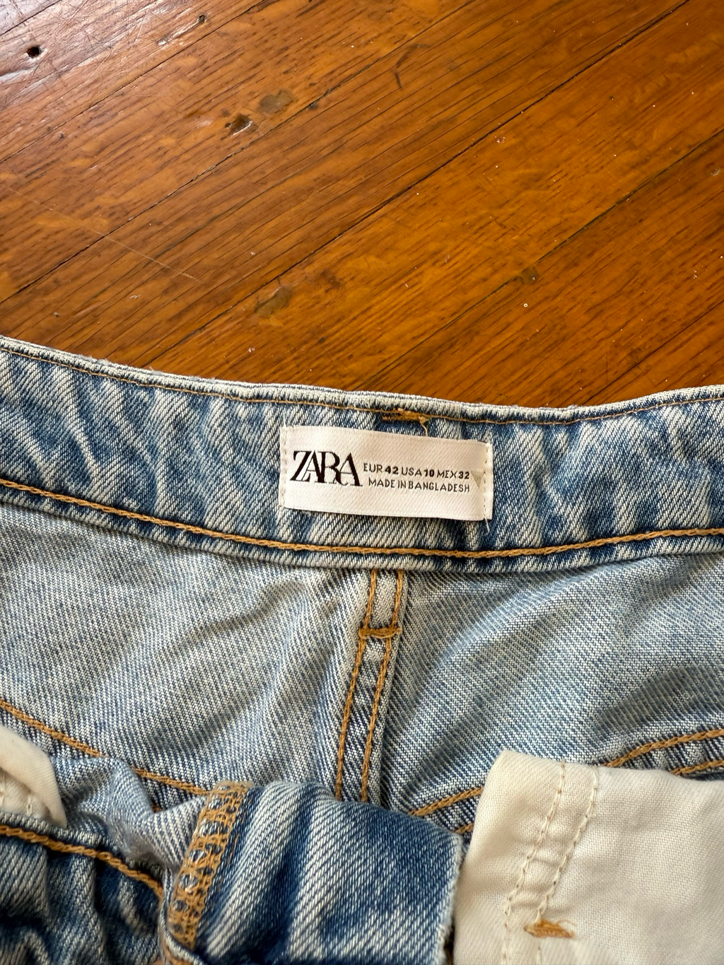 zara denim jorts