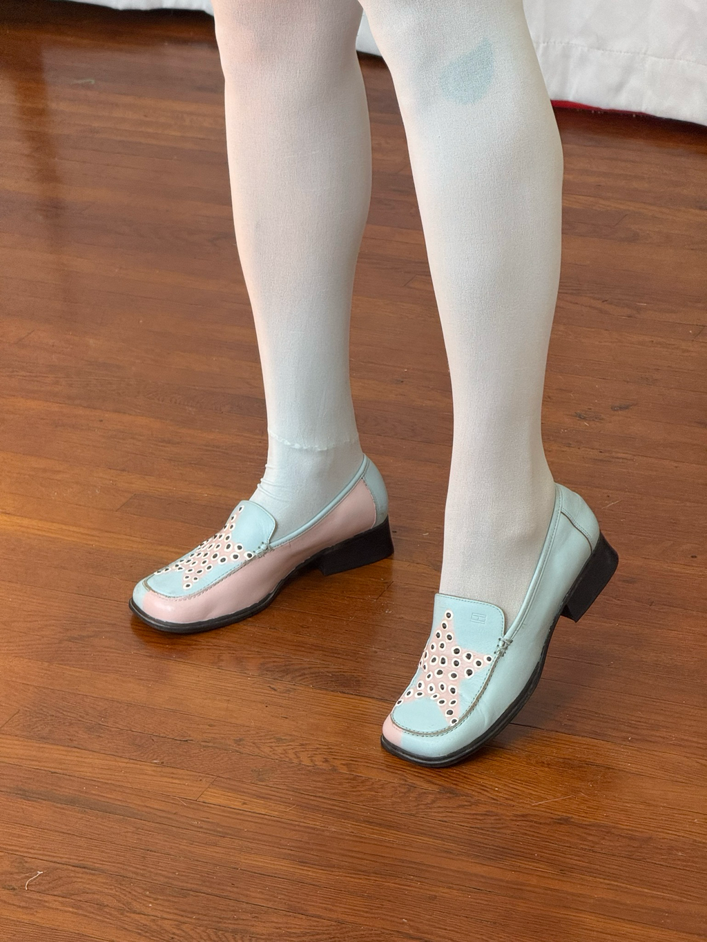 hand painted leather loafers (size 8)