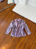 lavender satin blazer
