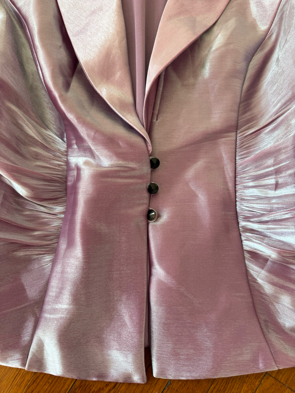 lavender satin blazer