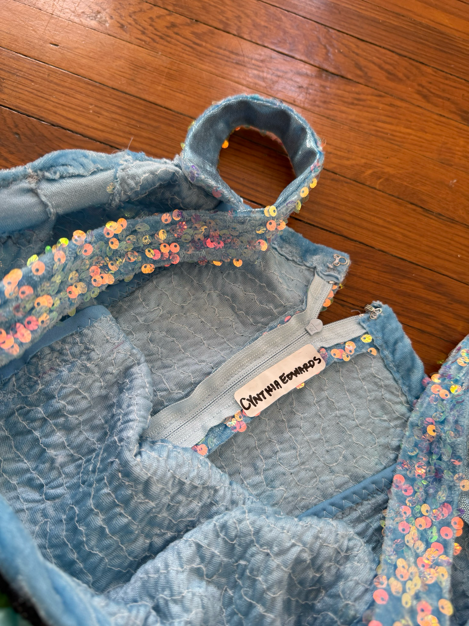 handmade sequin mini dress