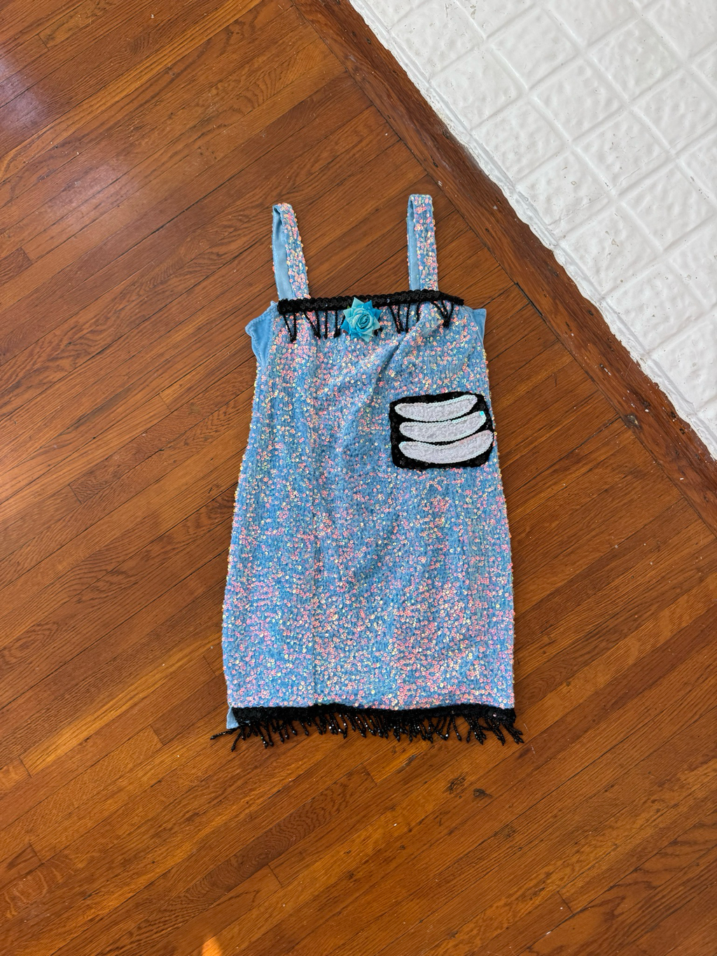 handmade sequin mini dress