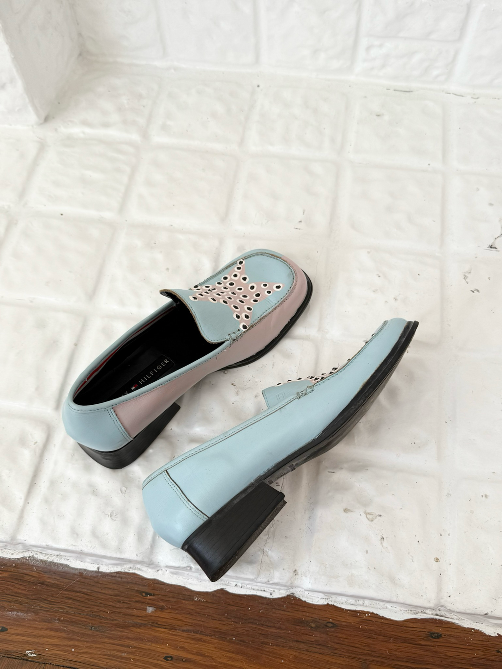 hand painted leather loafers (size 8)