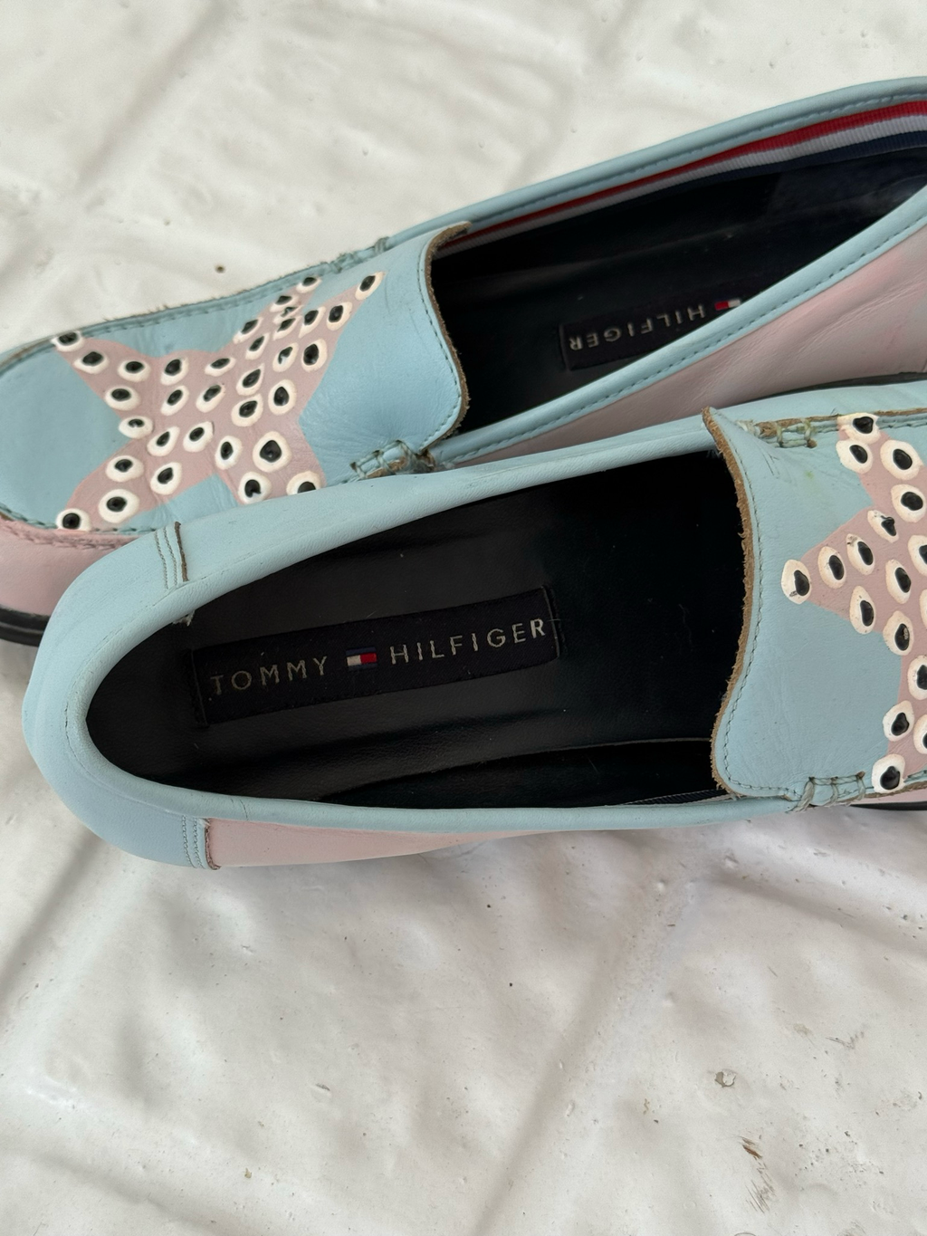 hand painted leather loafers (size 8)