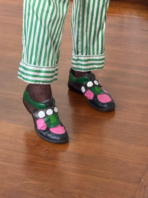 hand painted flower loafers (size 8)