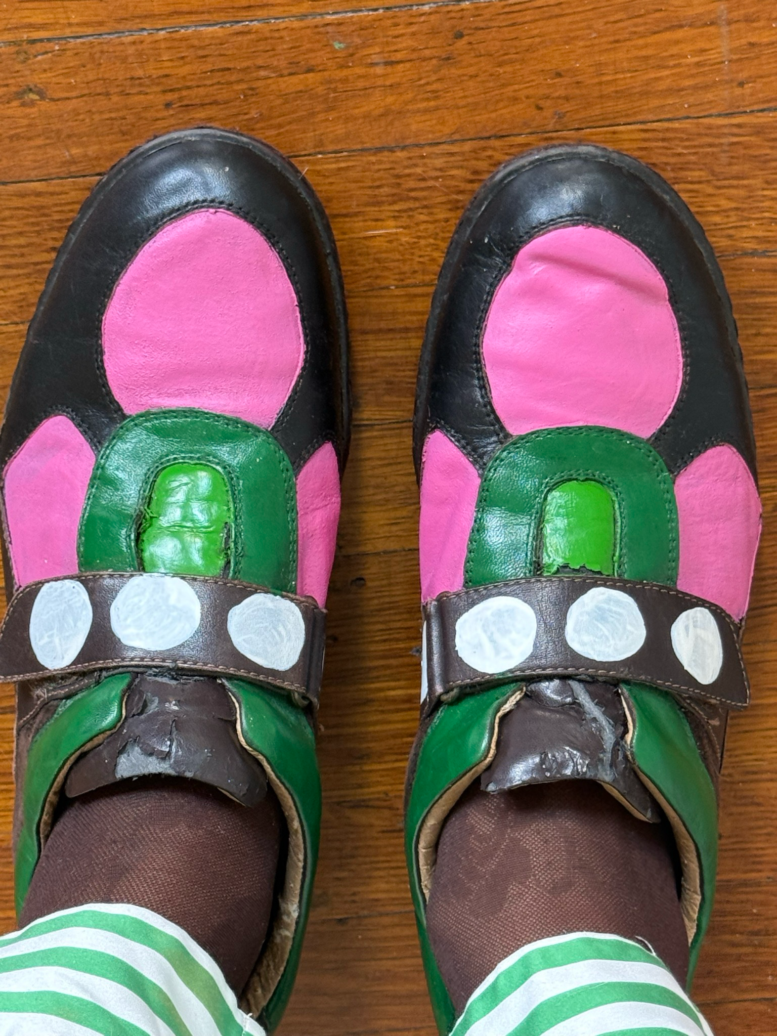 hand painted flower loafers (size 8)