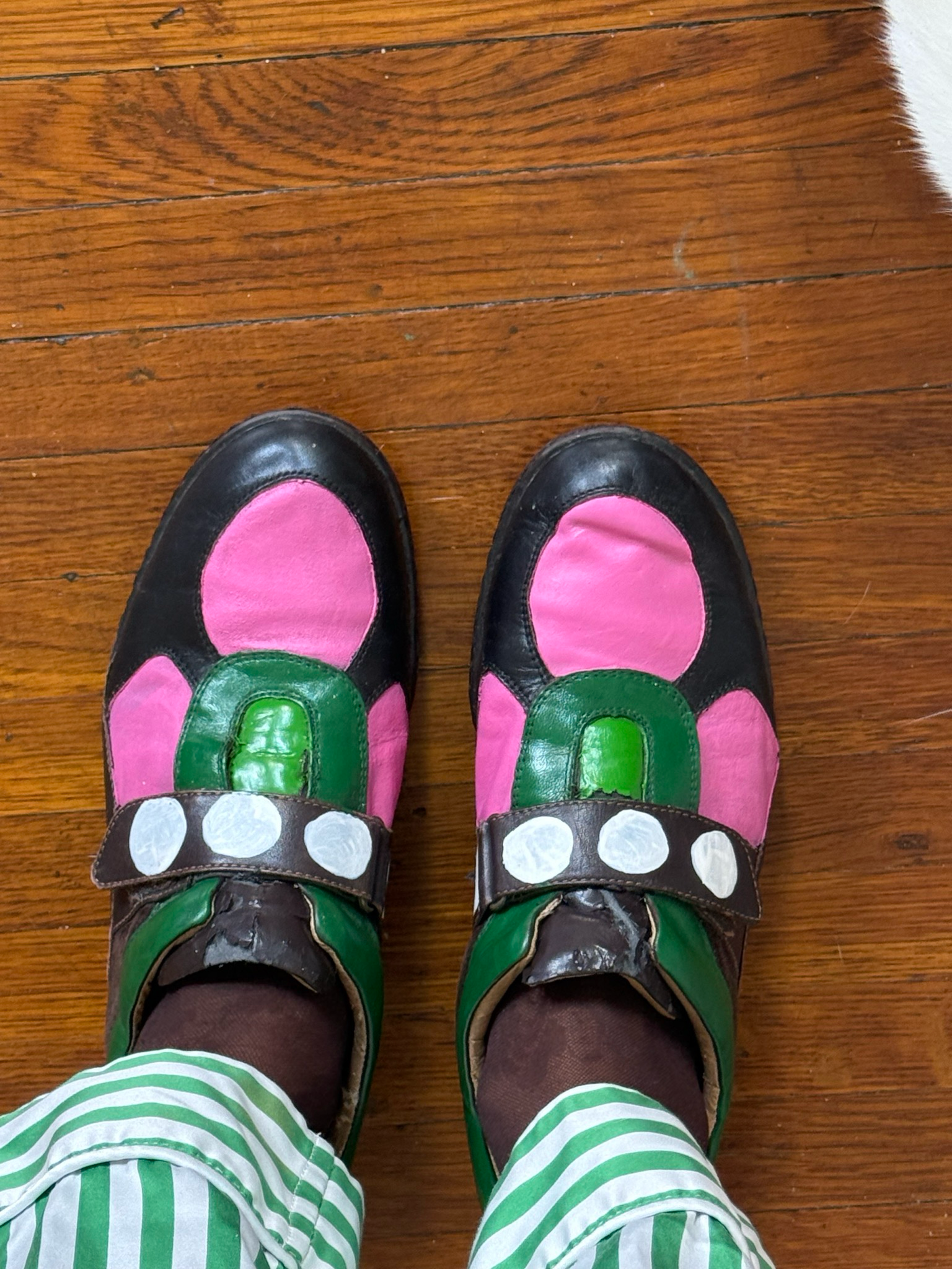 hand painted flower loafers (size 8)