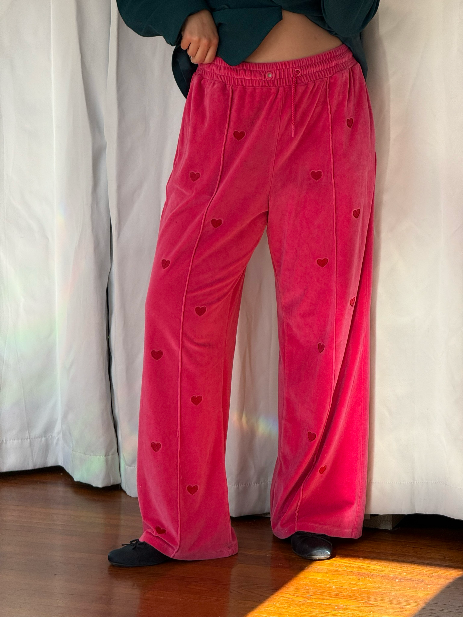 lazy oaf velour track pants