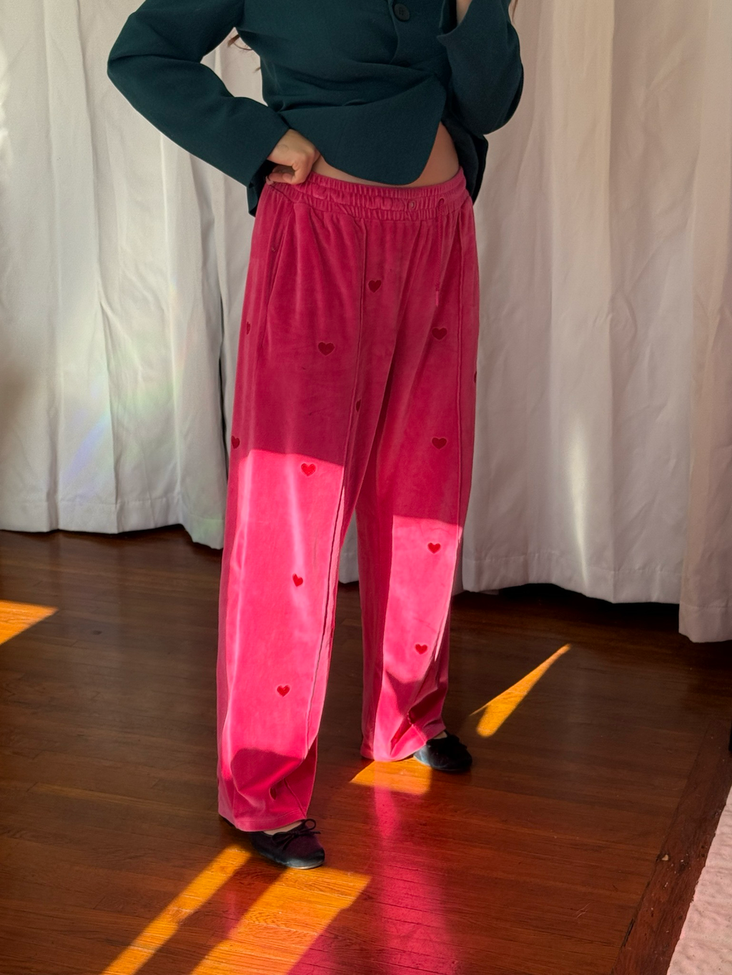 lazy oaf velour track pants