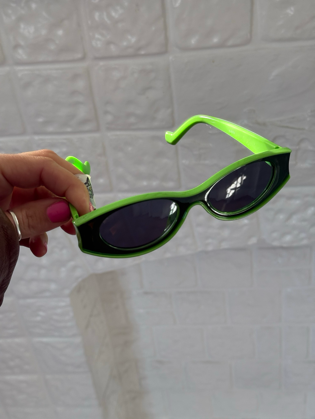 ⋆｡˚✩ neon green sunglasses