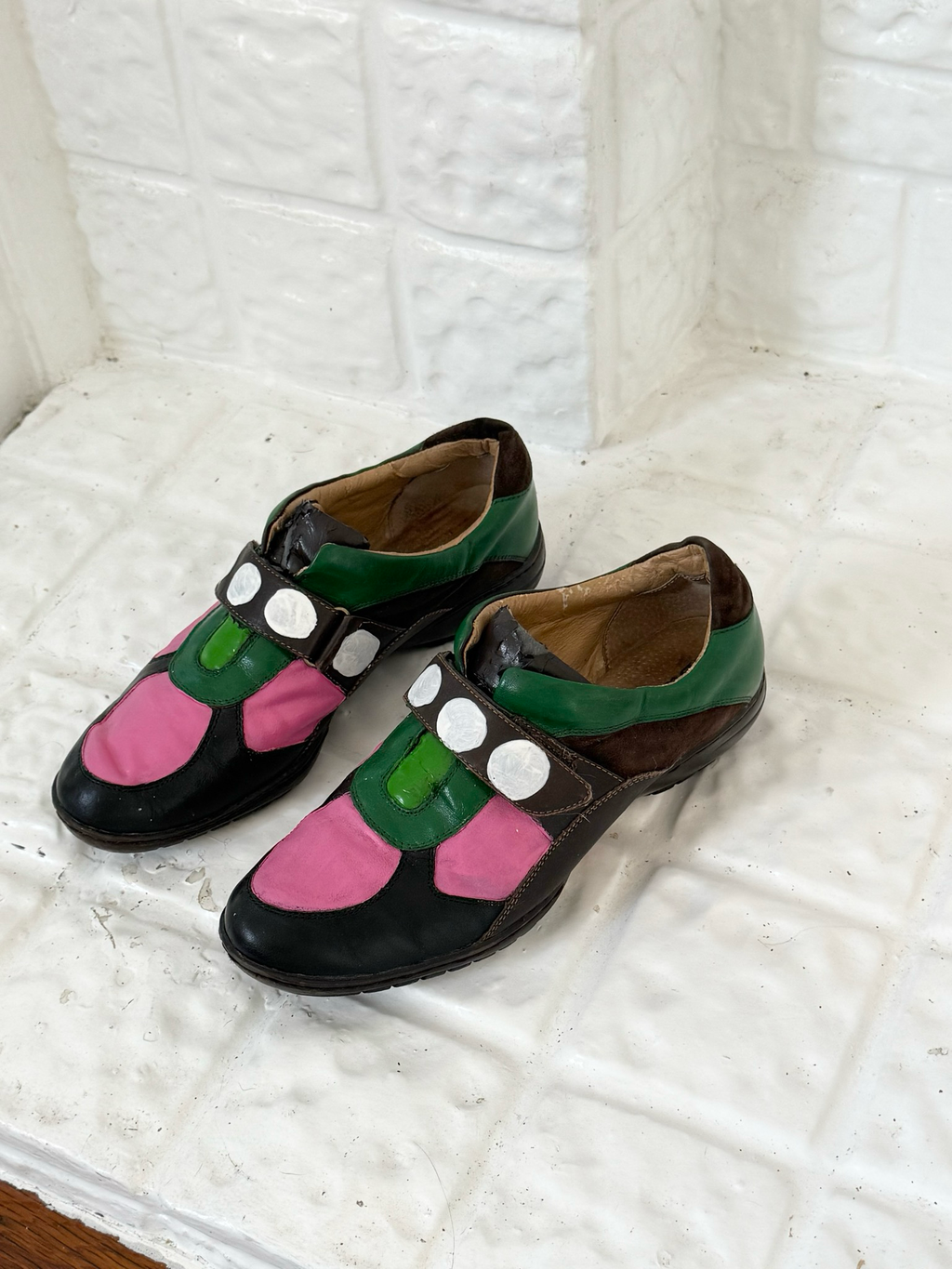 hand painted flower loafers (size 8)