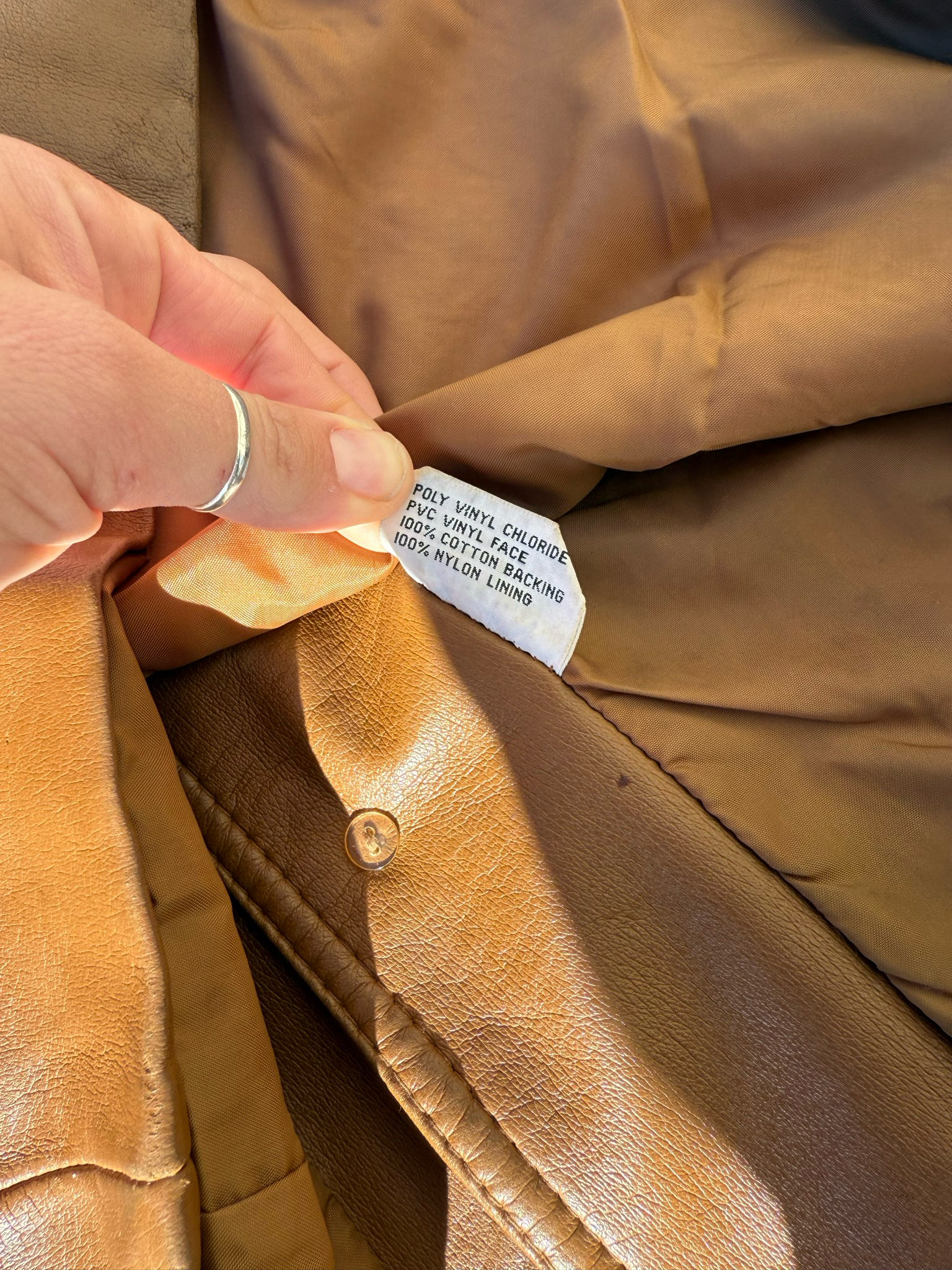 vintage 70’s faux leather jacket