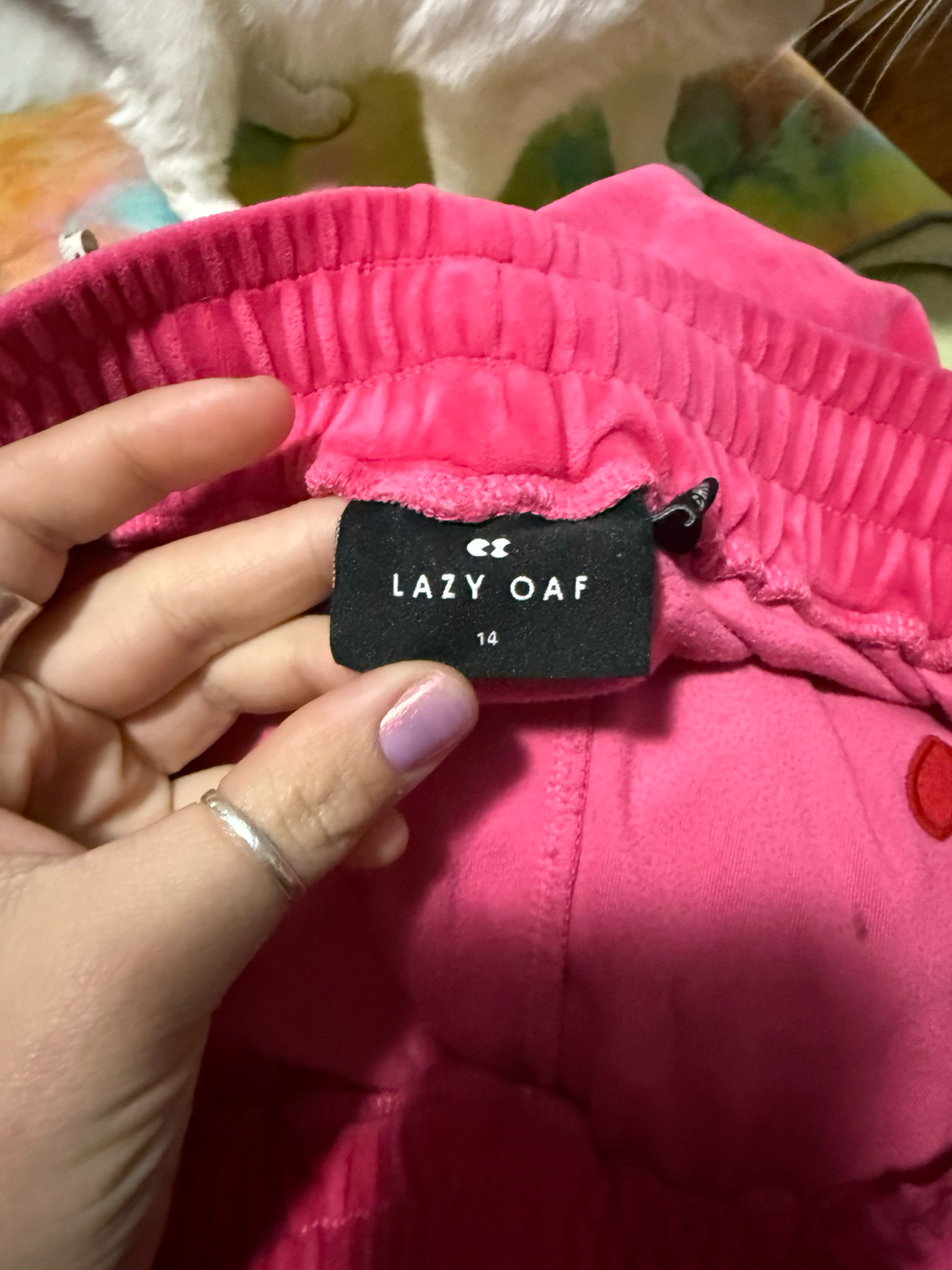 lazy oaf velour track pants