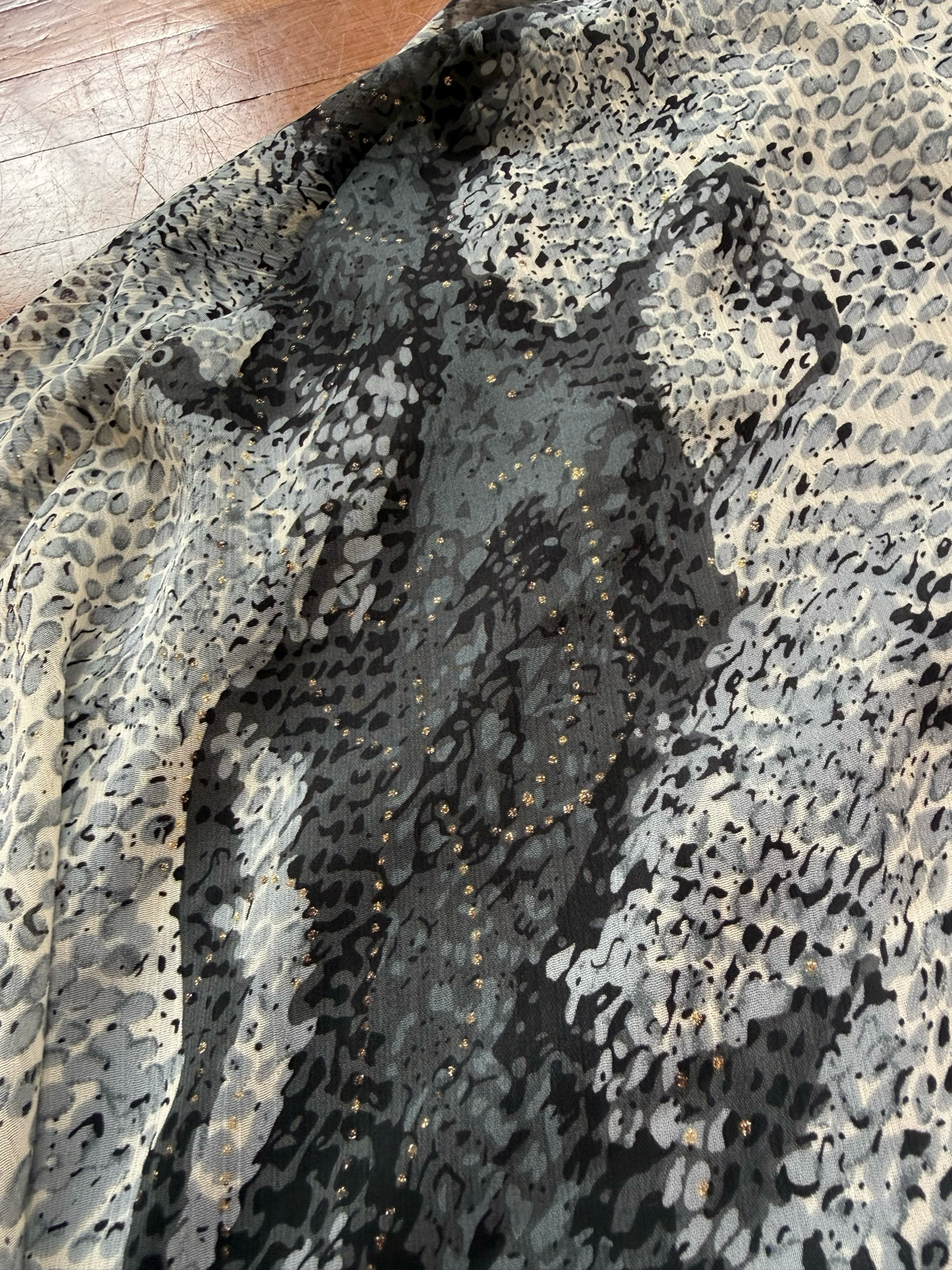 metallic snake midi skirt