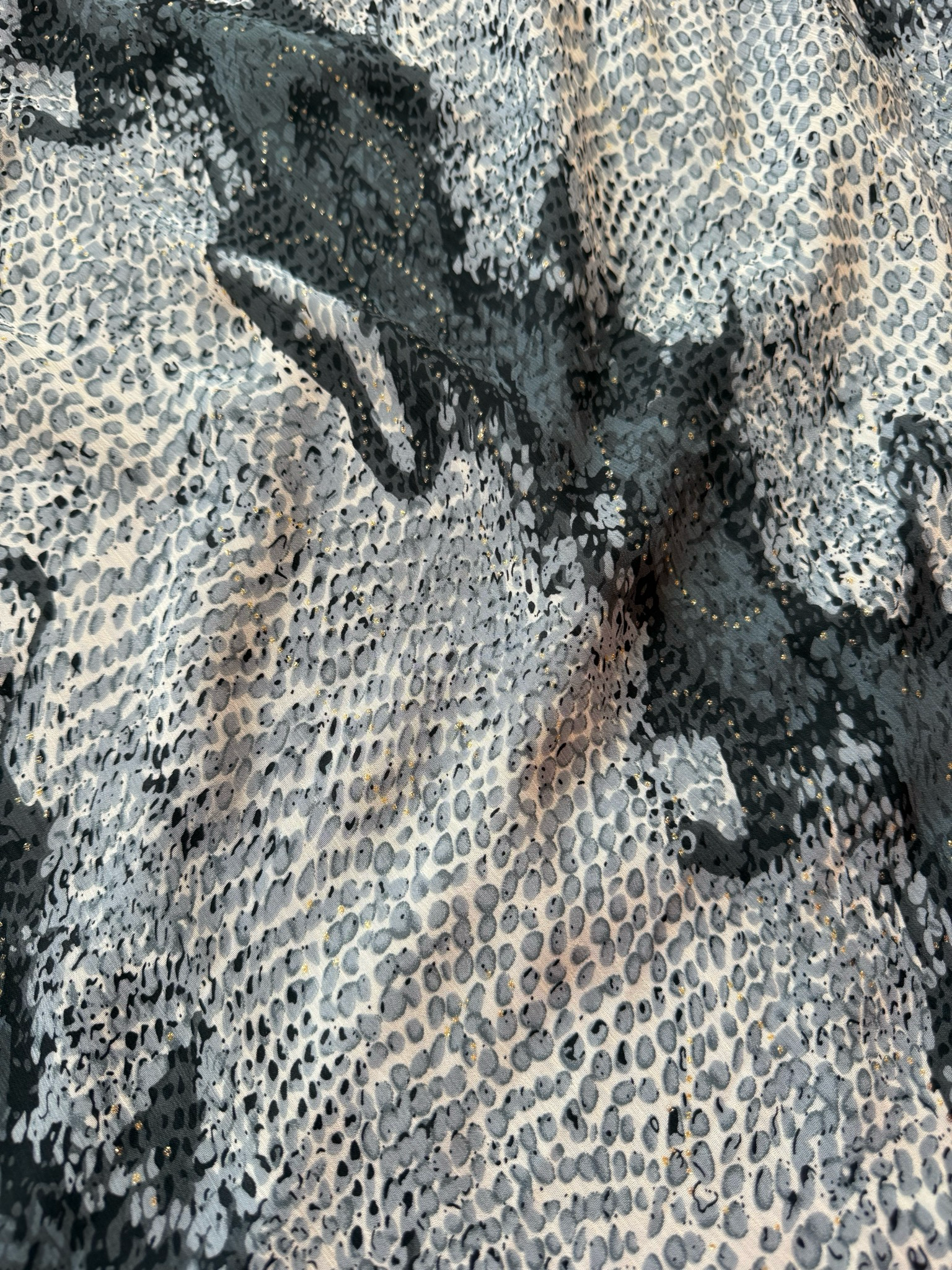 metallic snake midi skirt