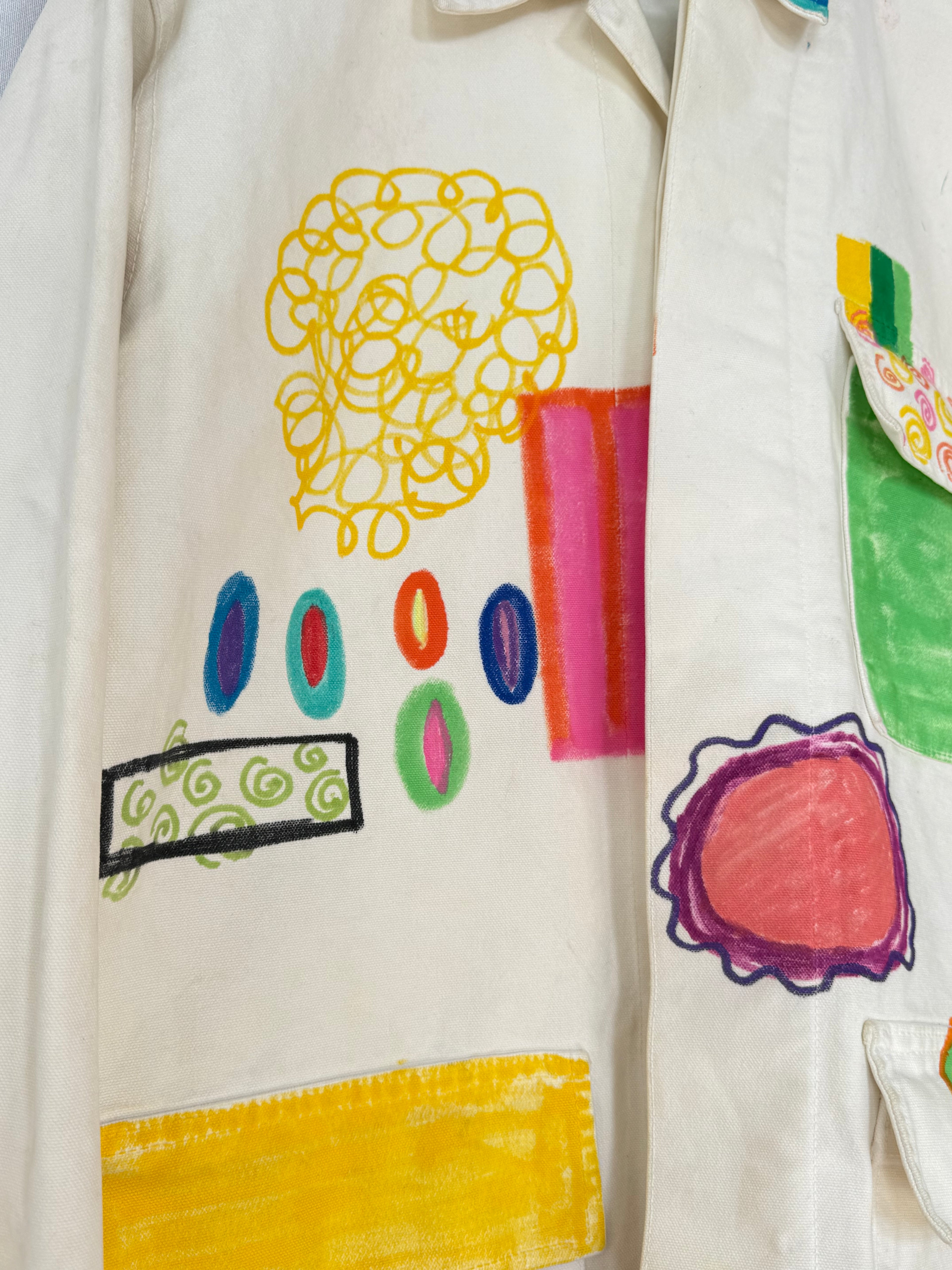 hand-painted reworked LA Apparel military jacket