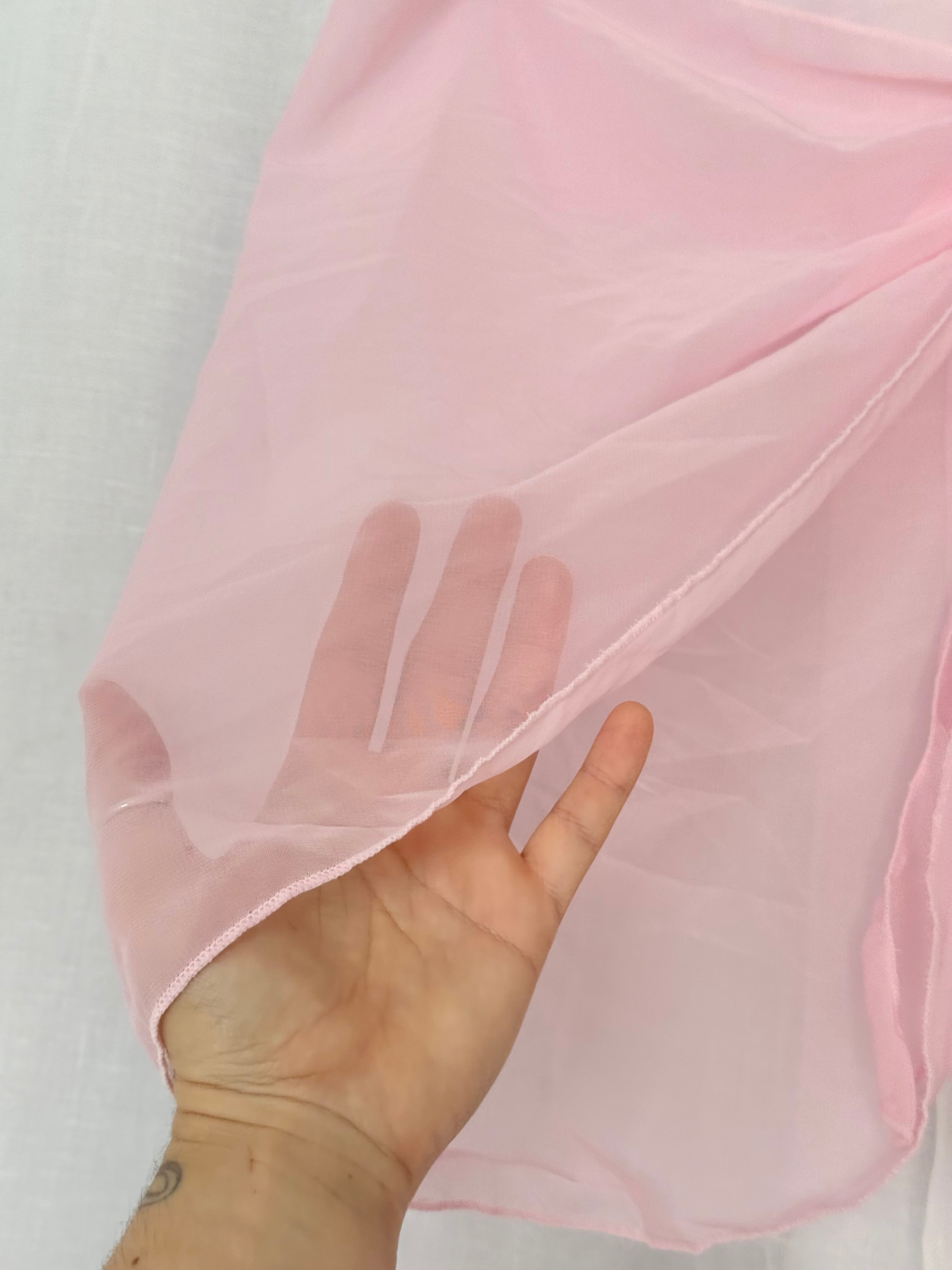 ✿ sheer pink mesh sarong wrap skirt ✿ y2k beach cover up