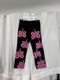 hand painted butterfly jeans (38")
