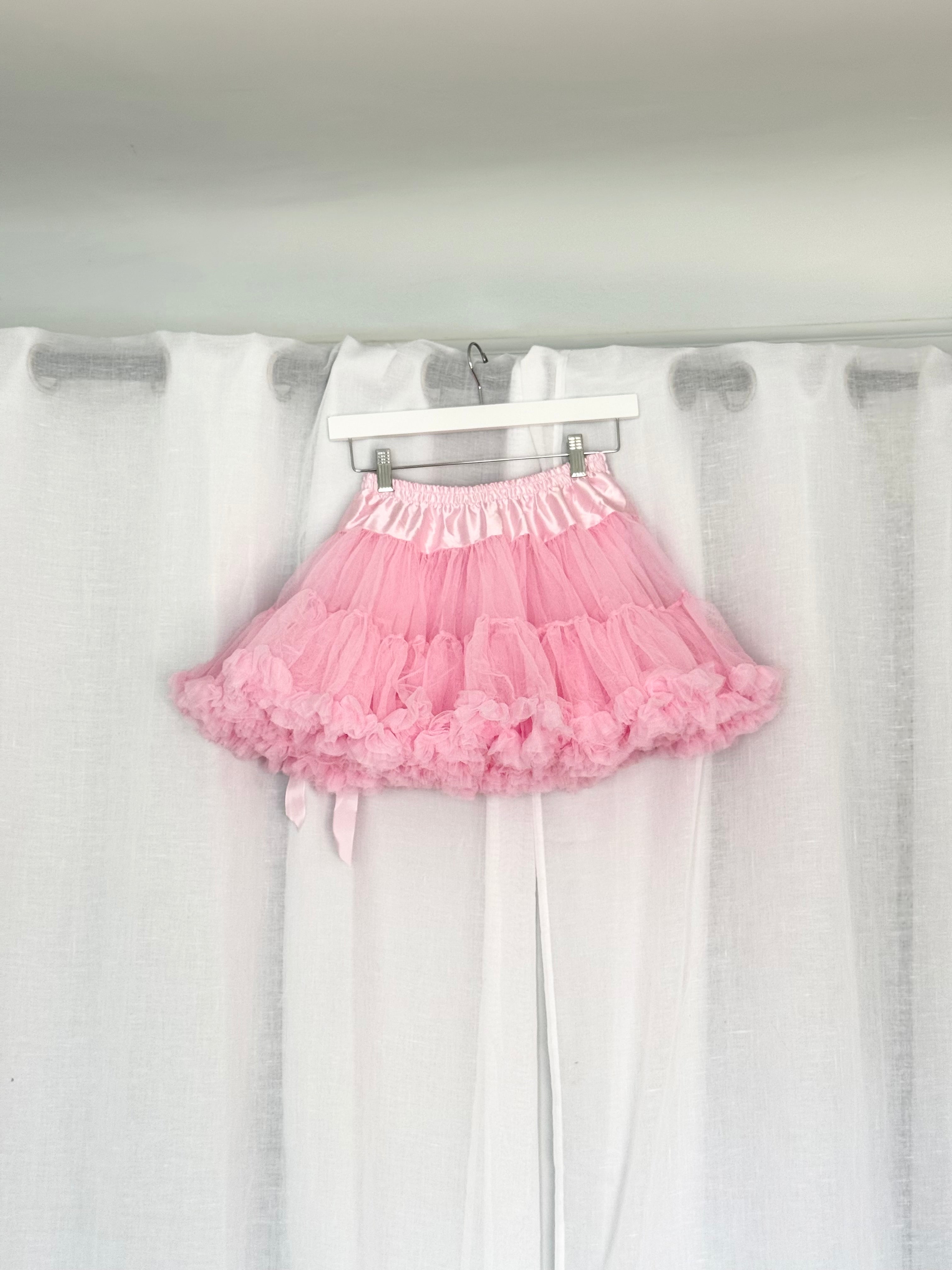 pink tulle mini skirt petticoat