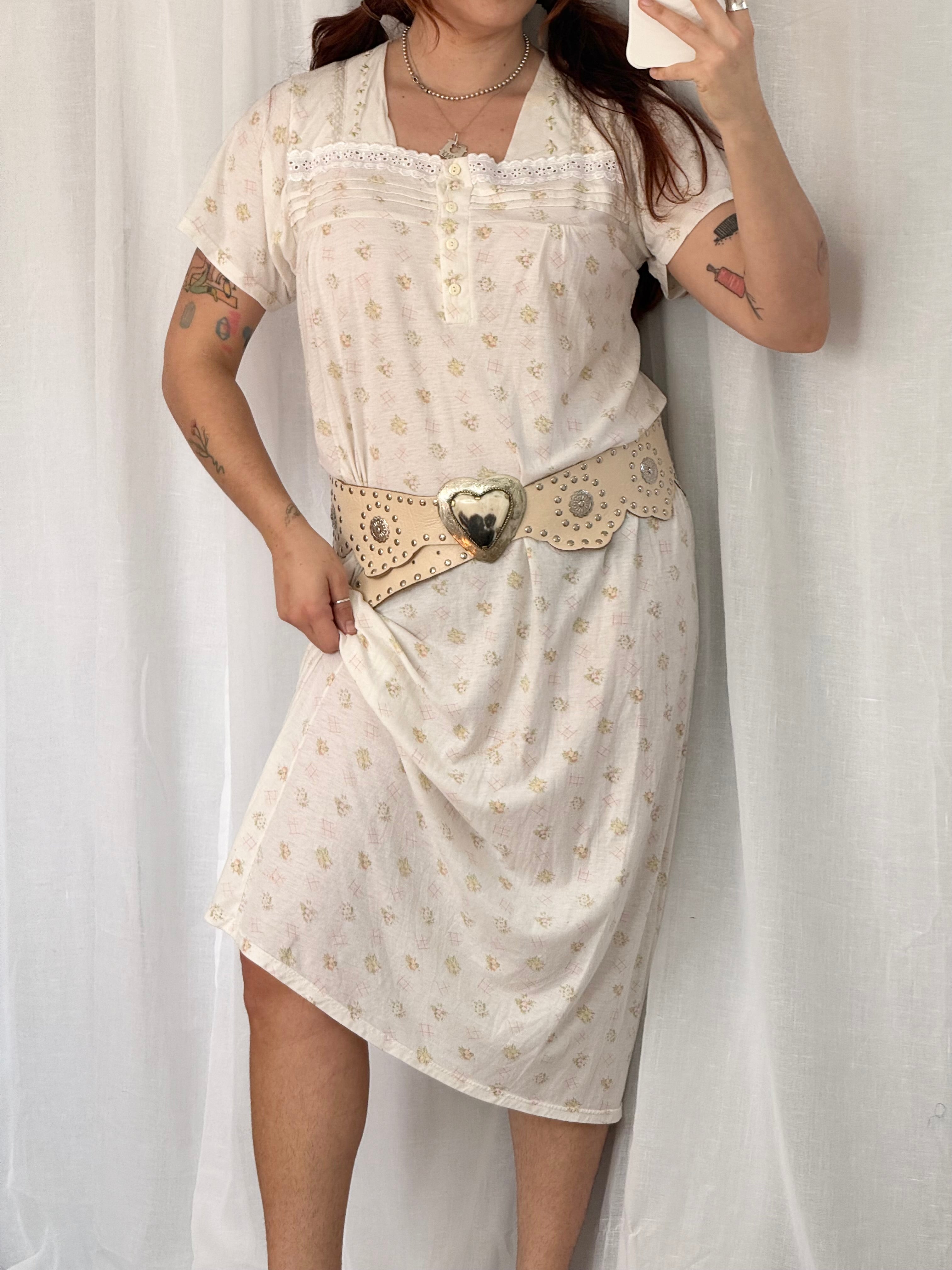 ✿ vintage floral cotton nightgown ✿