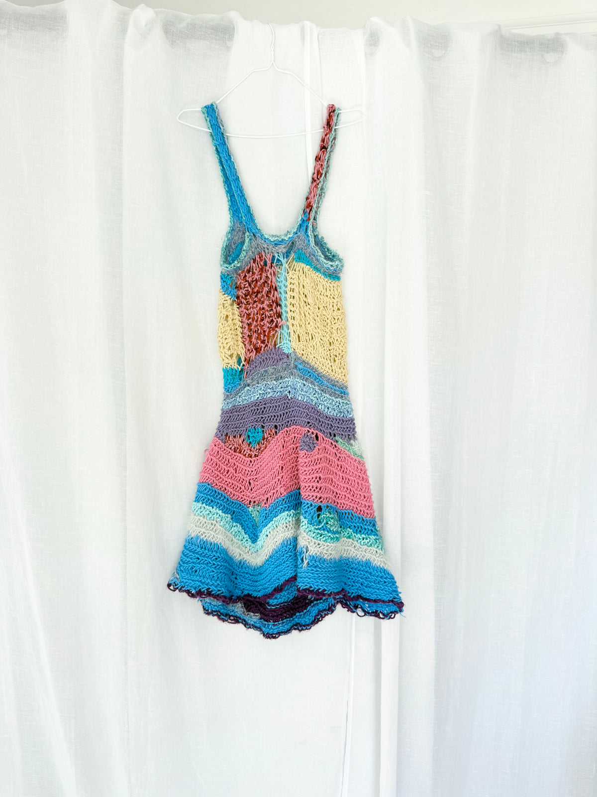 ♡ handmade recycled cotton crochet patchwork dress ♡
